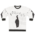 Hunter Sweatshirt with Music Notes and Cats