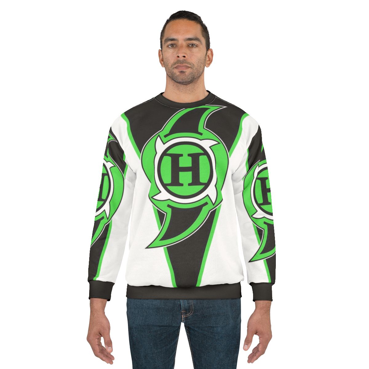 Retro Hurricane Blue Sweatshirt - Wrestling Superhero Apparel