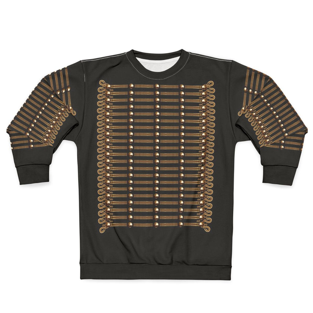 Hussar sweatshirt with Napoleonic-era military jacket design