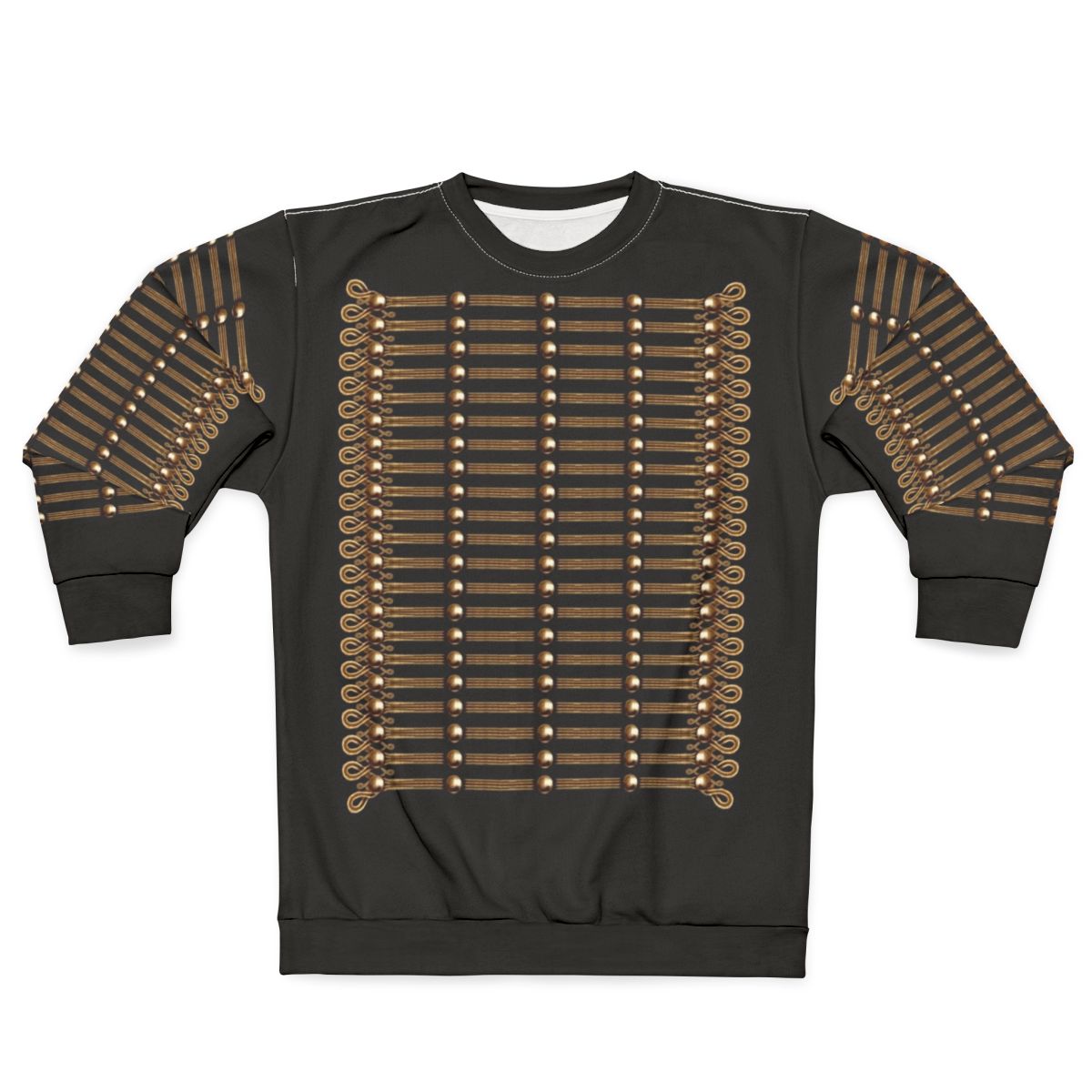 Hussar sweatshirt with Napoleonic-era military jacket design