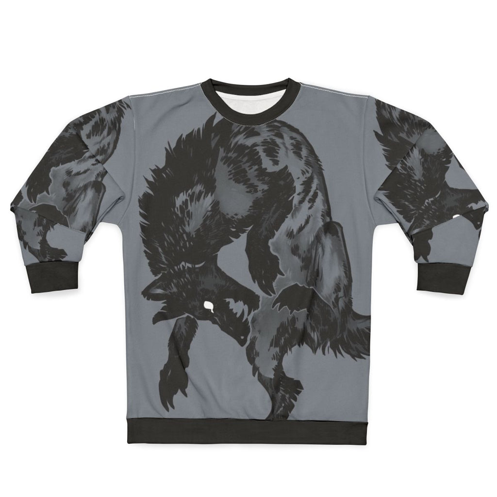 Hyena Sweatshirt featuring a creepy, furry animal design