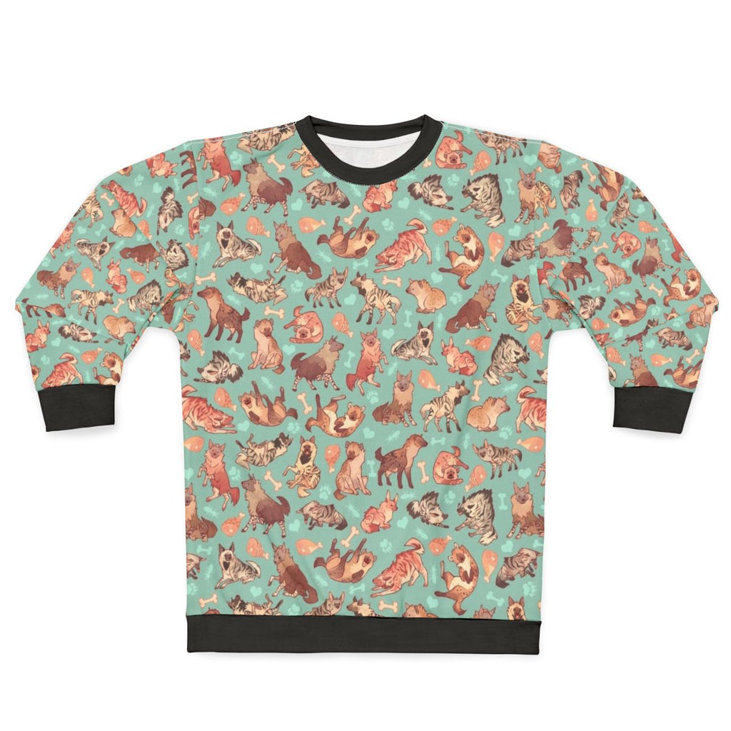 Hyena print sweatshirt with a cool, stylish pattern