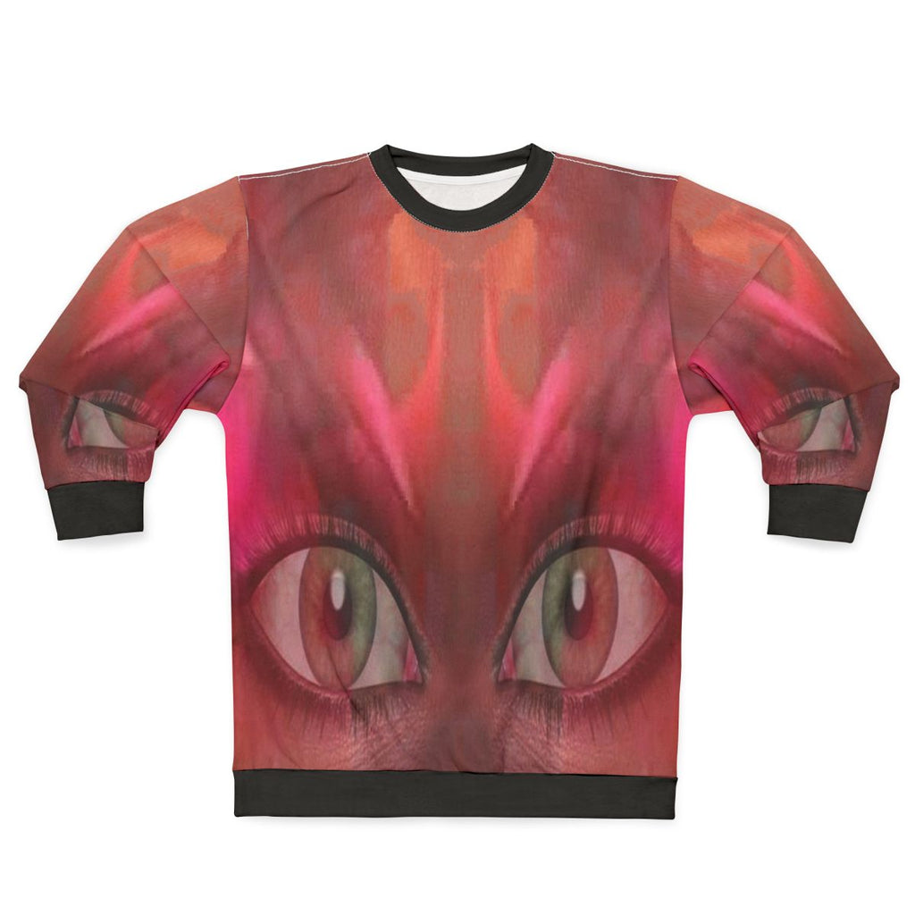 Hypnotized Sweatshirt with Psychedelic, Surreal Pattern