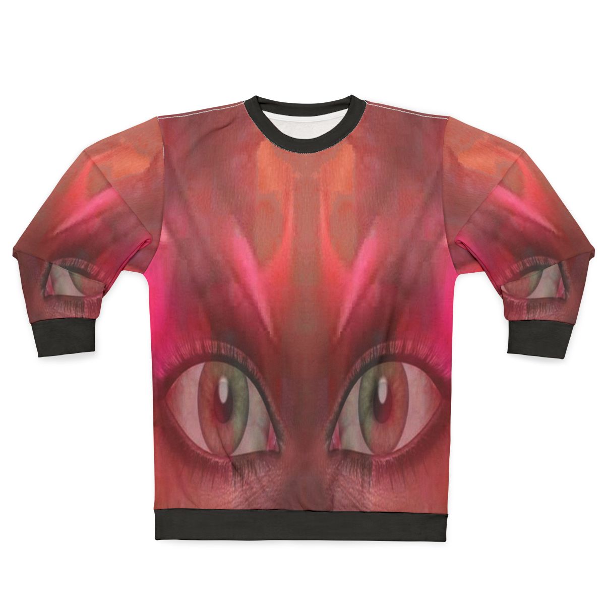 Hypnotized Sweatshirt with Psychedelic, Surreal Pattern