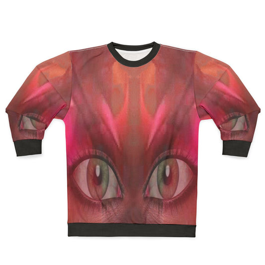 Hypnotized Sweatshirt with Psychedelic, Surreal Pattern