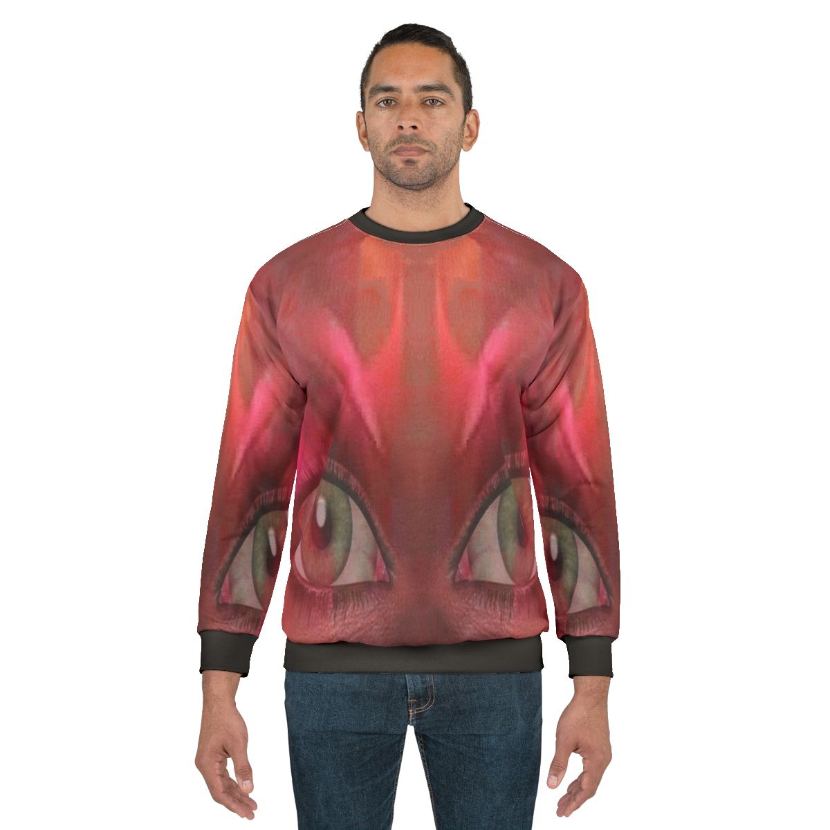Hypnotized Sweatshirt with Psychedelic, Surreal Pattern