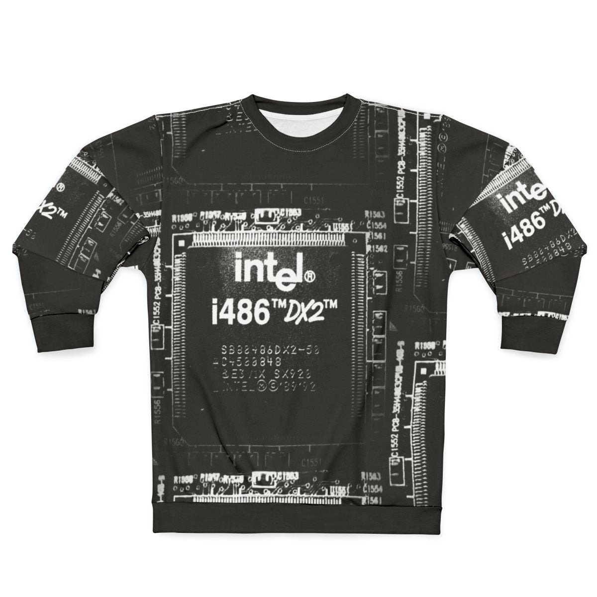 I 486 DX2 Sweatshirt with Intel Microprocessor Computer Hardware