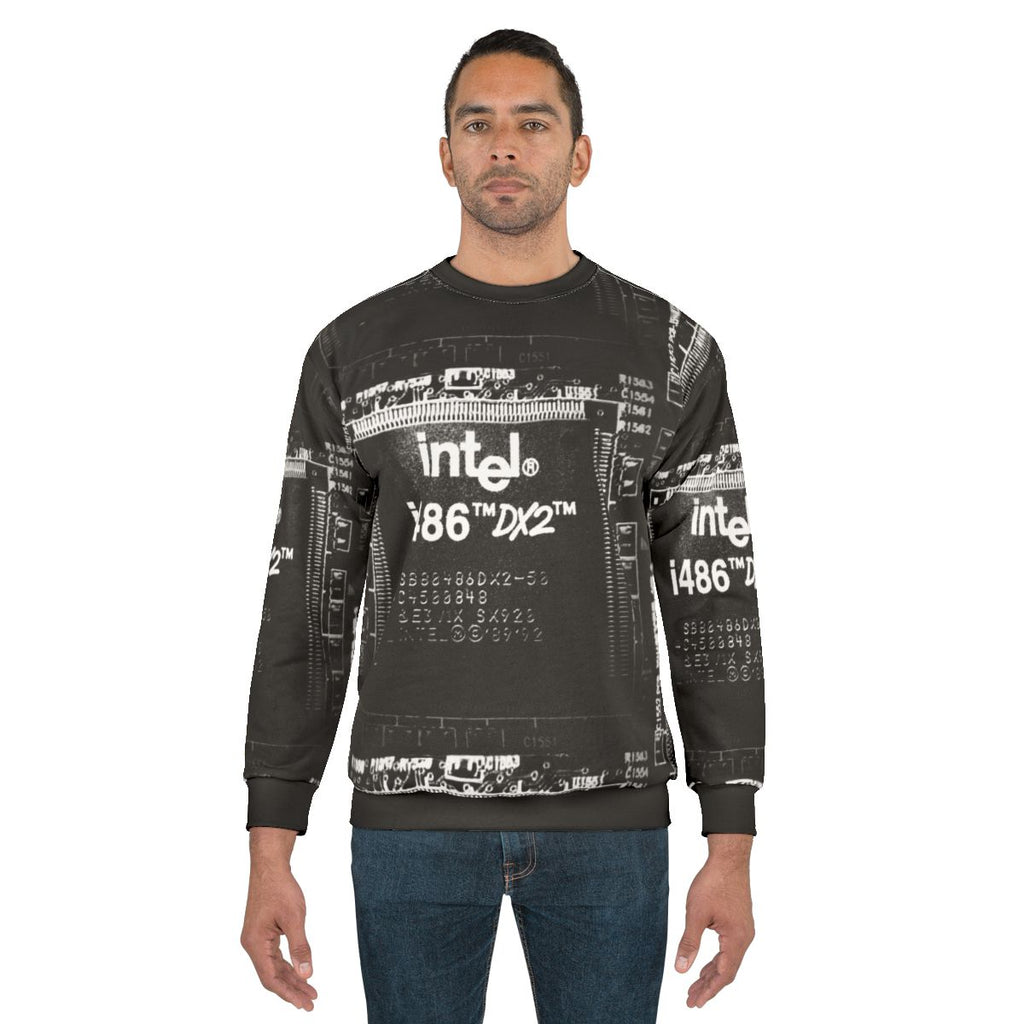 I 486 DX2 Sweatshirt with Intel Microprocessor Computer Hardware