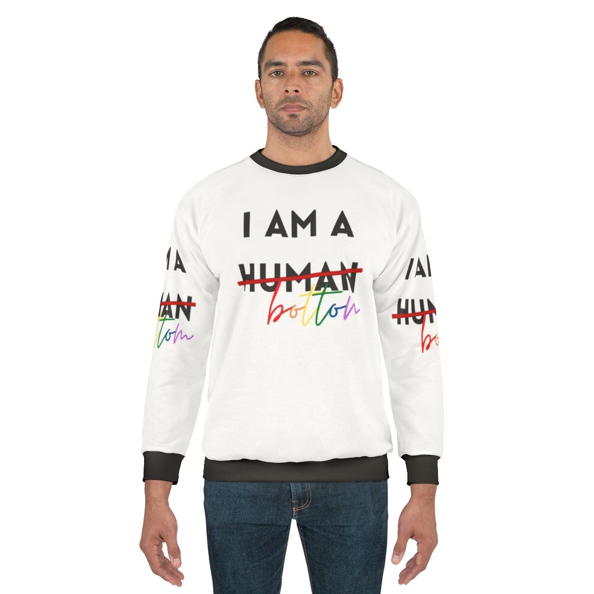 Retro vintage airline 'I Am A Bottom' sweatshirt