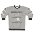 Military-inspired "I Am A Cat Person" sweatshirt with retro WWII design