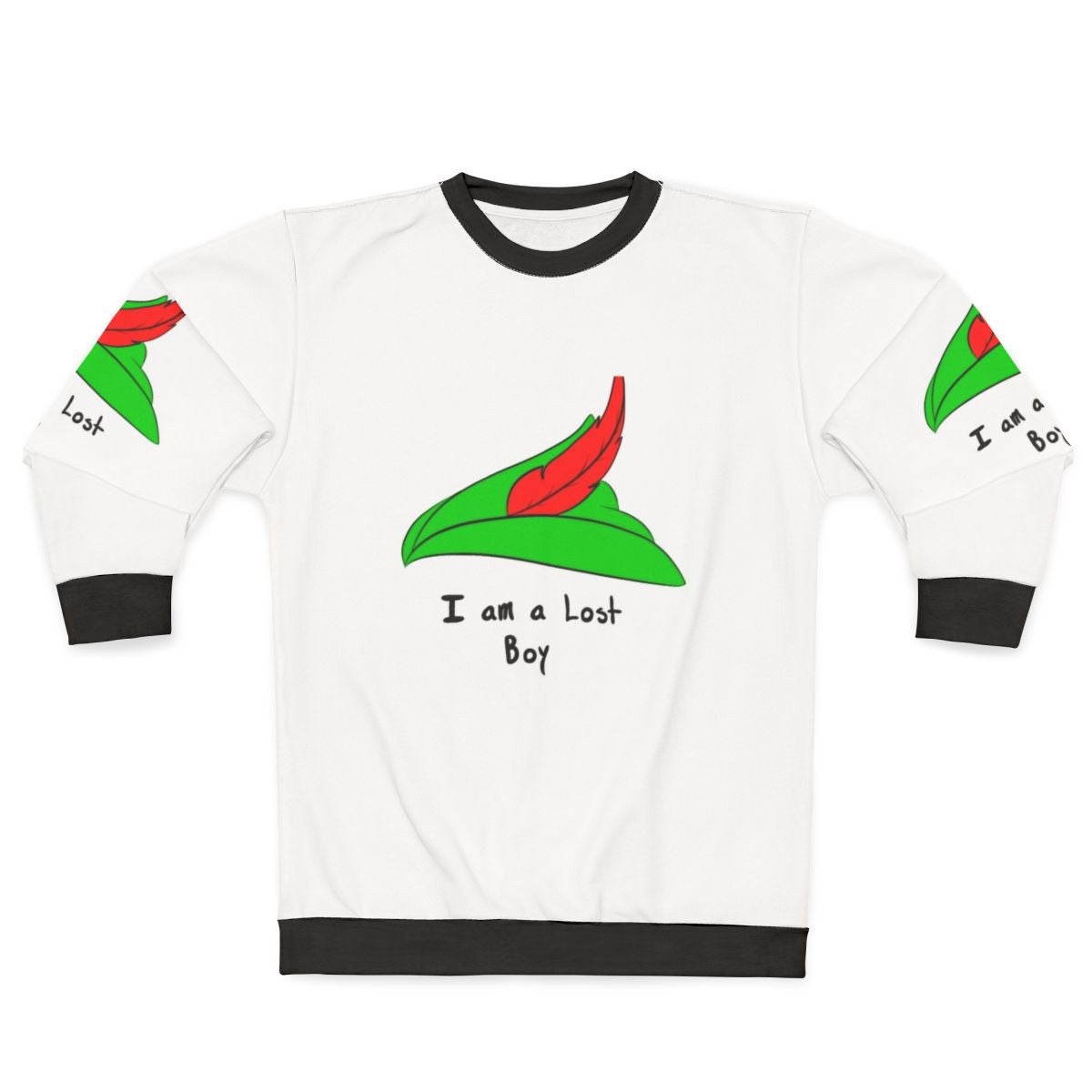 Retro "I Am A Lost Boy" Peter Pan Hat Sweatshirt