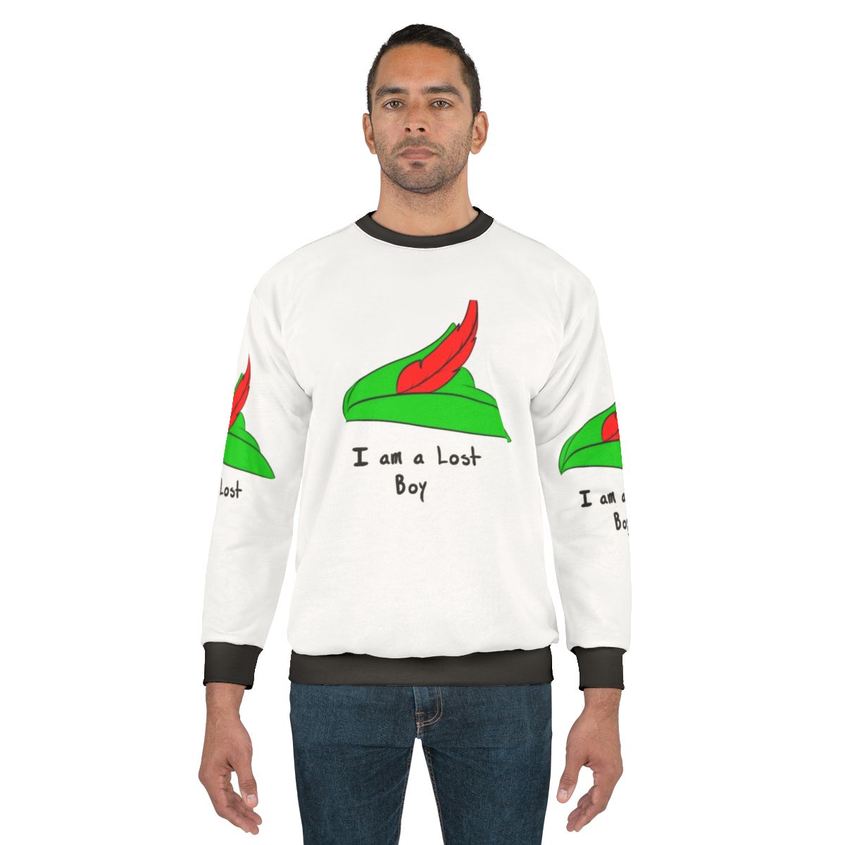 Retro "I Am A Lost Boy" Peter Pan Hat Sweatshirt