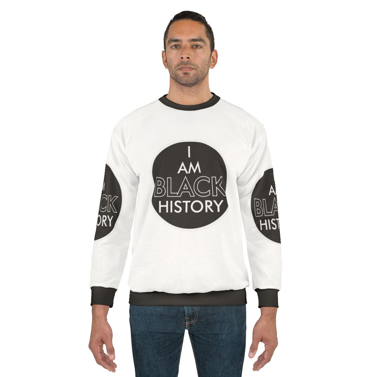Vintage black history sweatshirt with retro Panam airline design