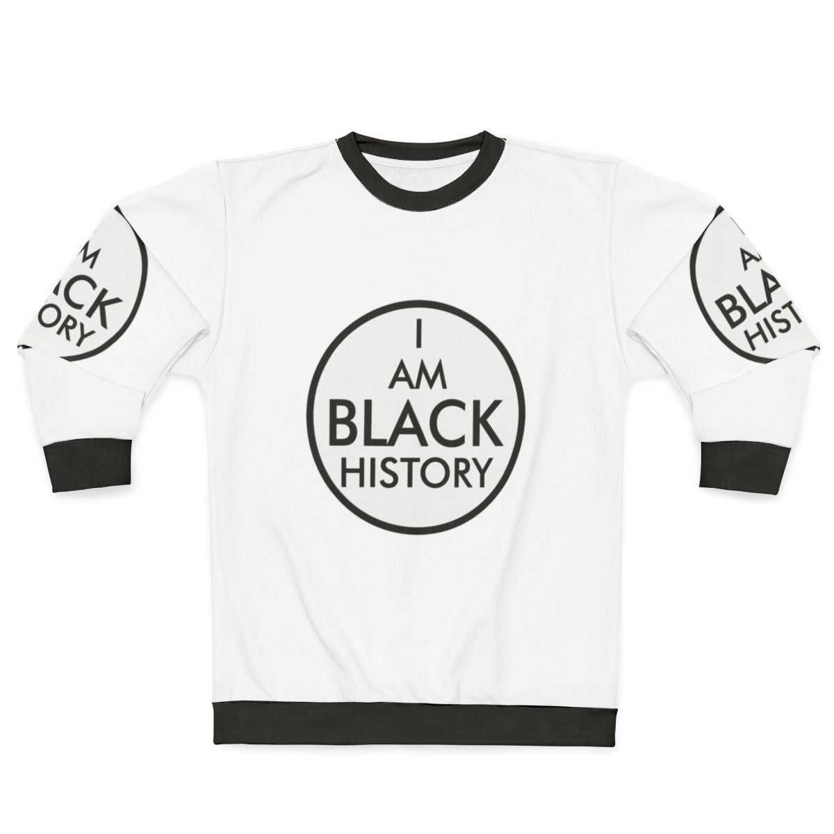 Vintage black history sweatshirt with retro airline logo design