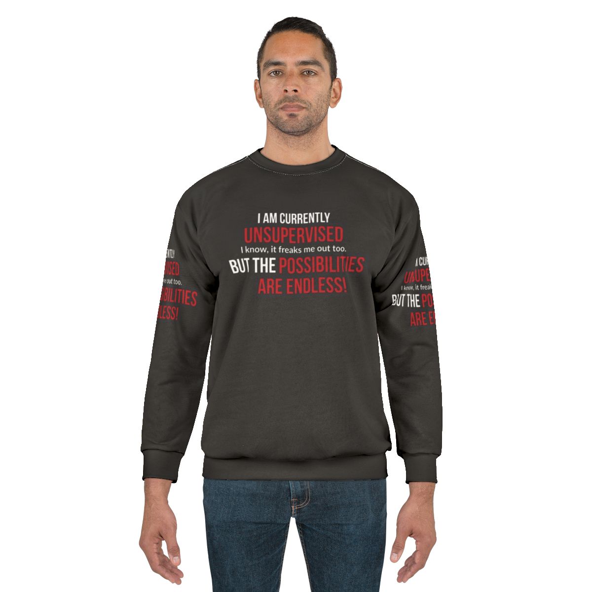 Vintage 1982 "I Am Currently Unsupervised" Sweatshirt - Retro Airline Travel Design