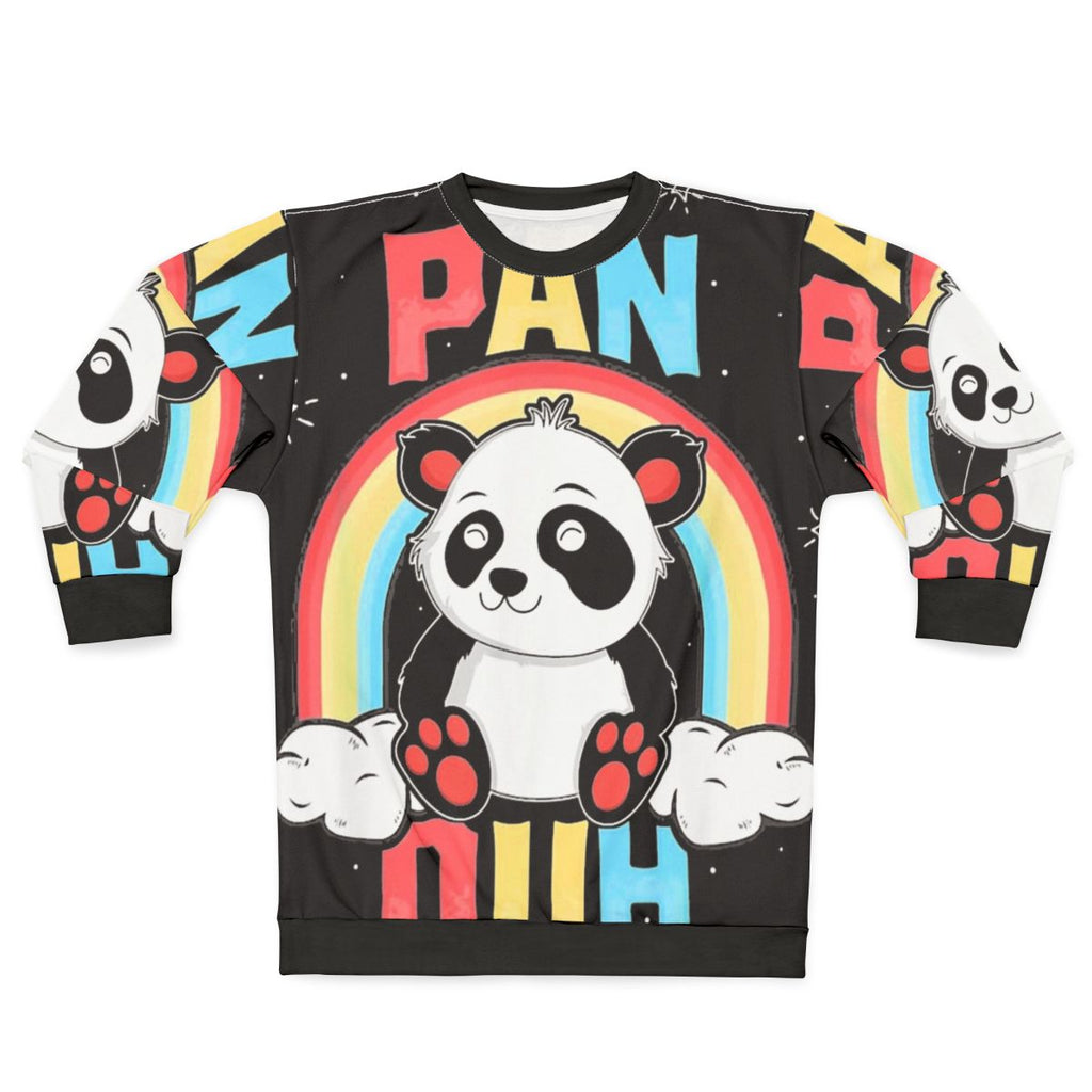 Colorful panda graphic design for LGBT sweatshirt