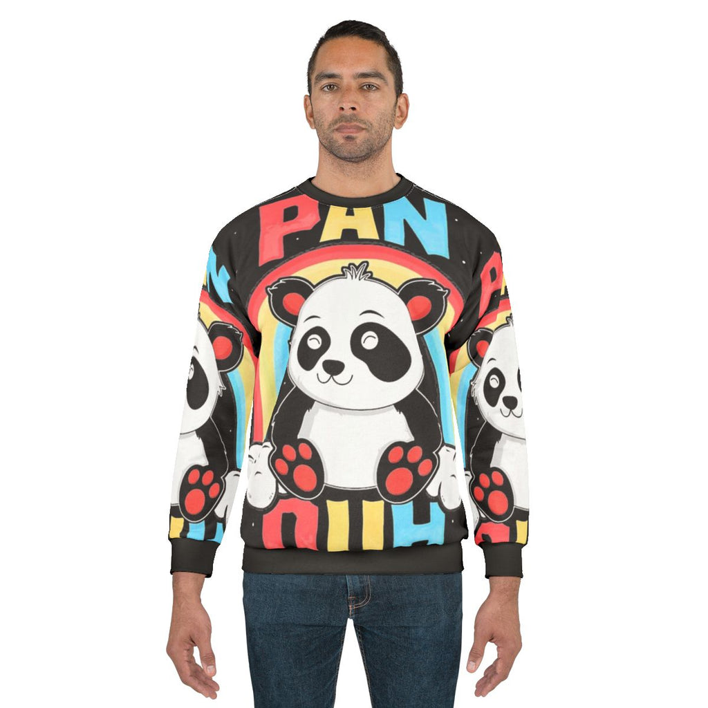 Colorful panda graphic design for LGBT sweatshirt