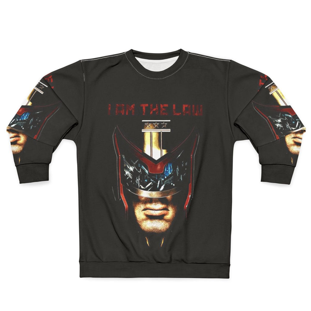 "I Am The Law" futuristic sci-fi themed sweatshirt