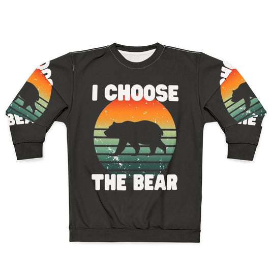 Choose The Bear women's sweatshirt with bear graphic