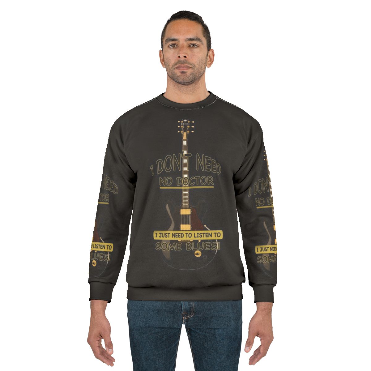 Vintage rock sweatshirt featuring blues and classic rock musicians