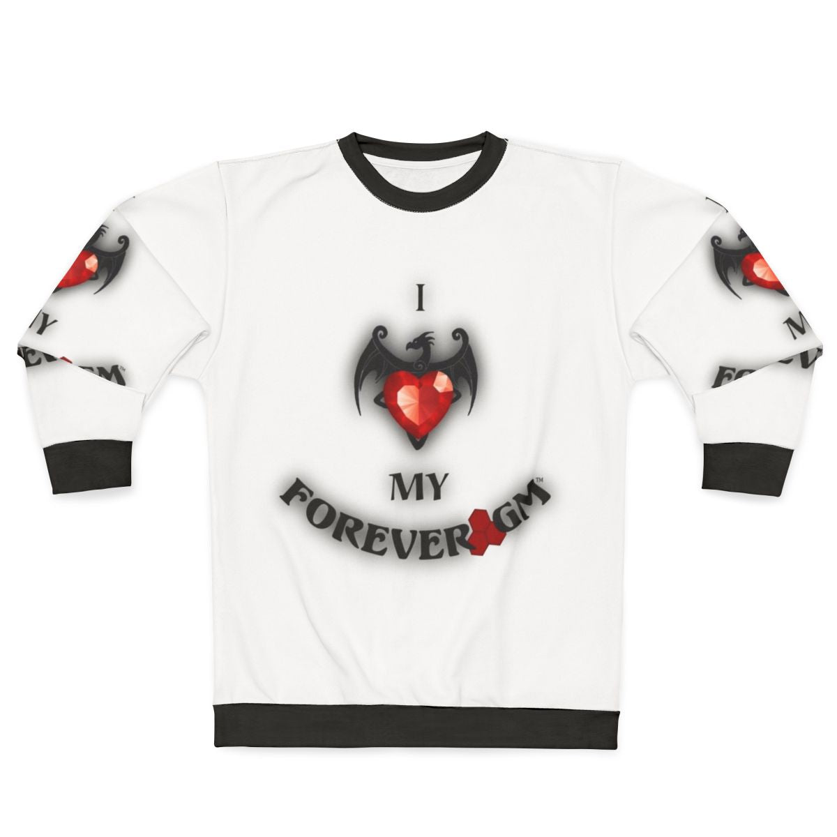 Fantasy sweatshirt with dungeon master and dragons design