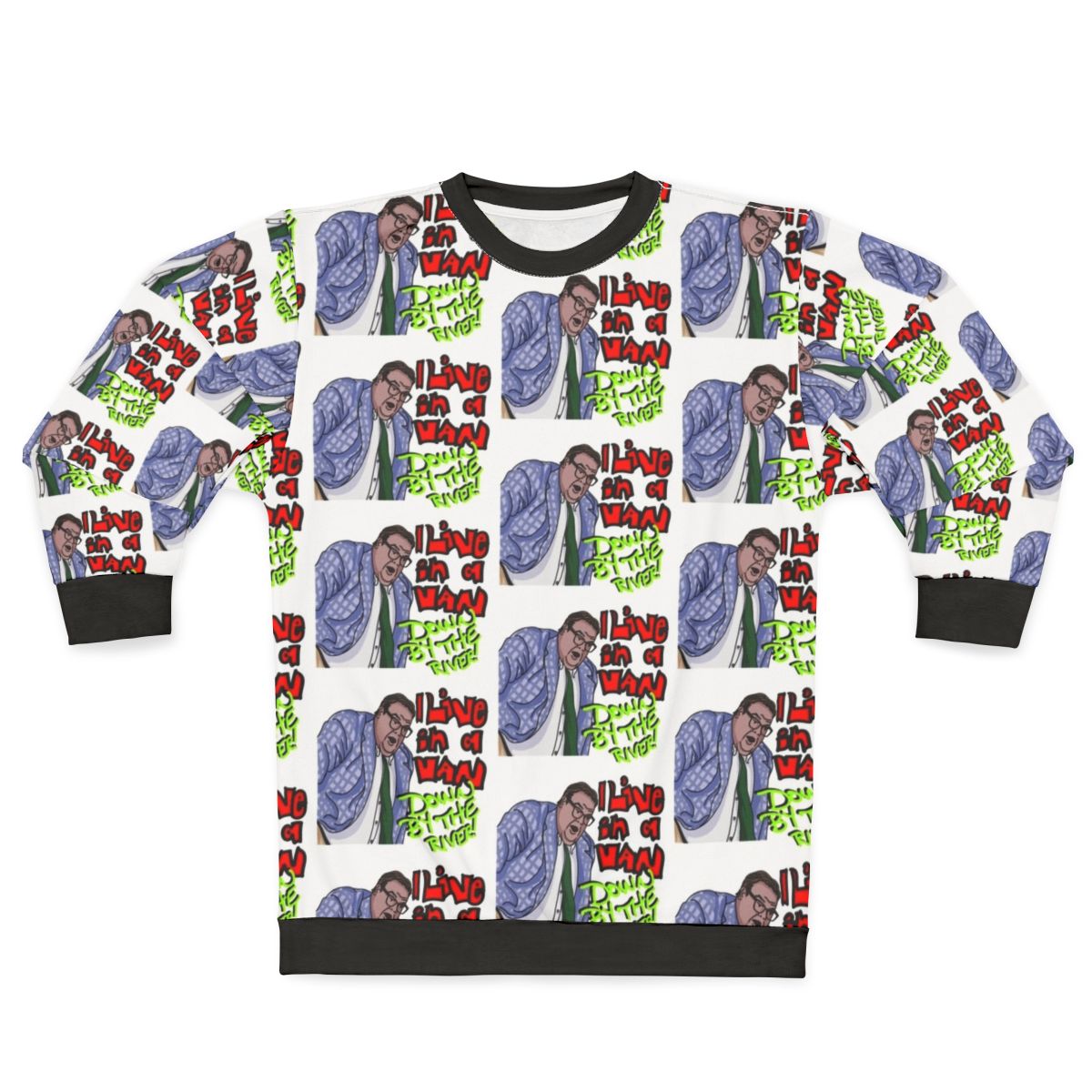 Chris Farley Matt Foley "Van Down by the River" Funny Sweatshirt