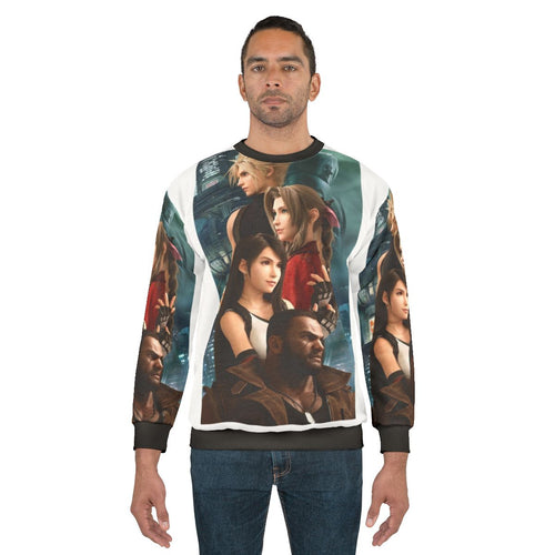 Anime-inspired sweatshirt featuring Final Fantasy VII Remake design