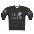 Adorable I Love Narwhals Purple and Pink Sweatshirt