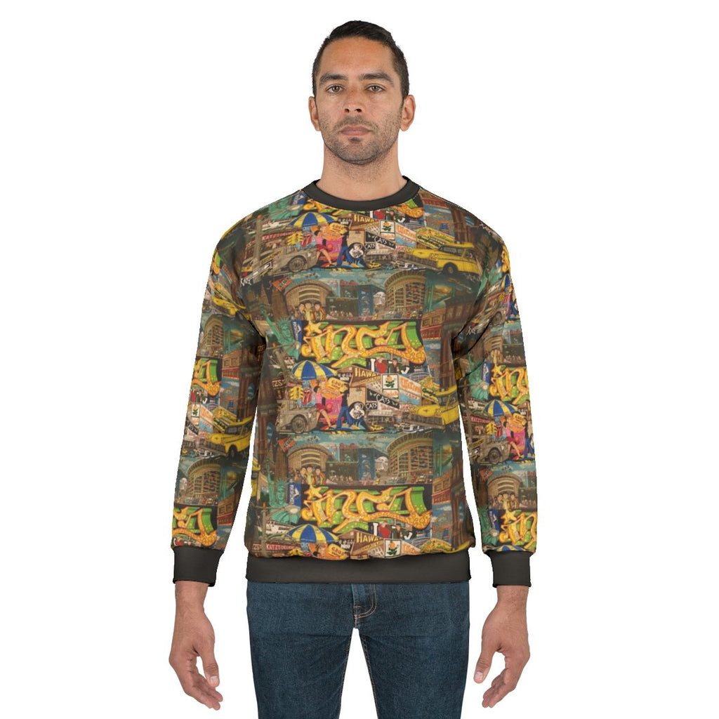 I Love NY Sweatshirt showcasing the iconic New York City skyline