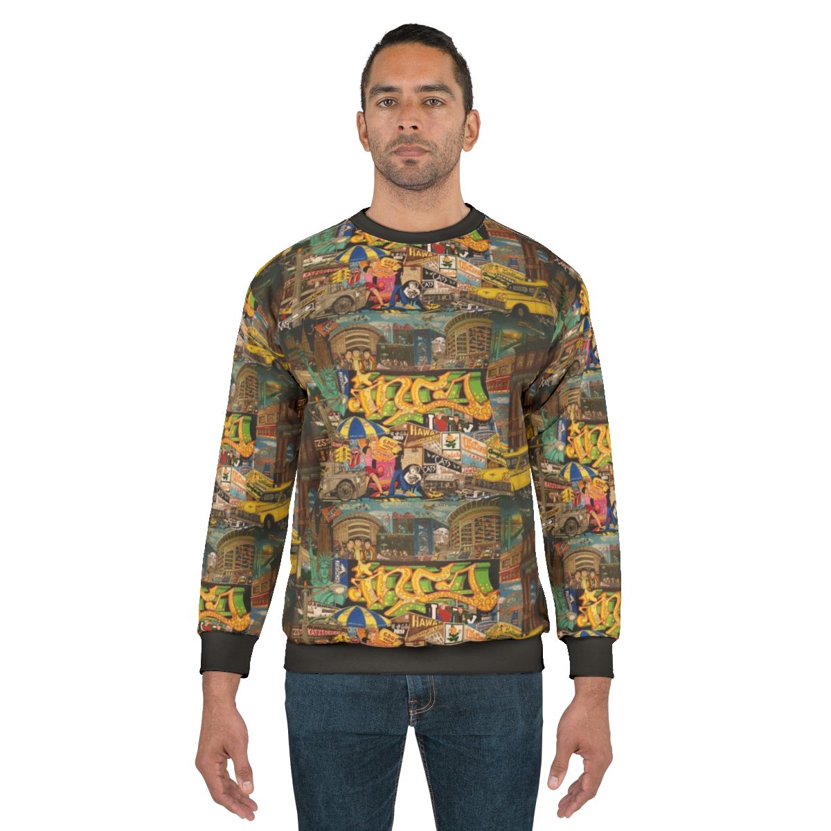 I Love NY Sweatshirt showcasing the iconic New York City skyline