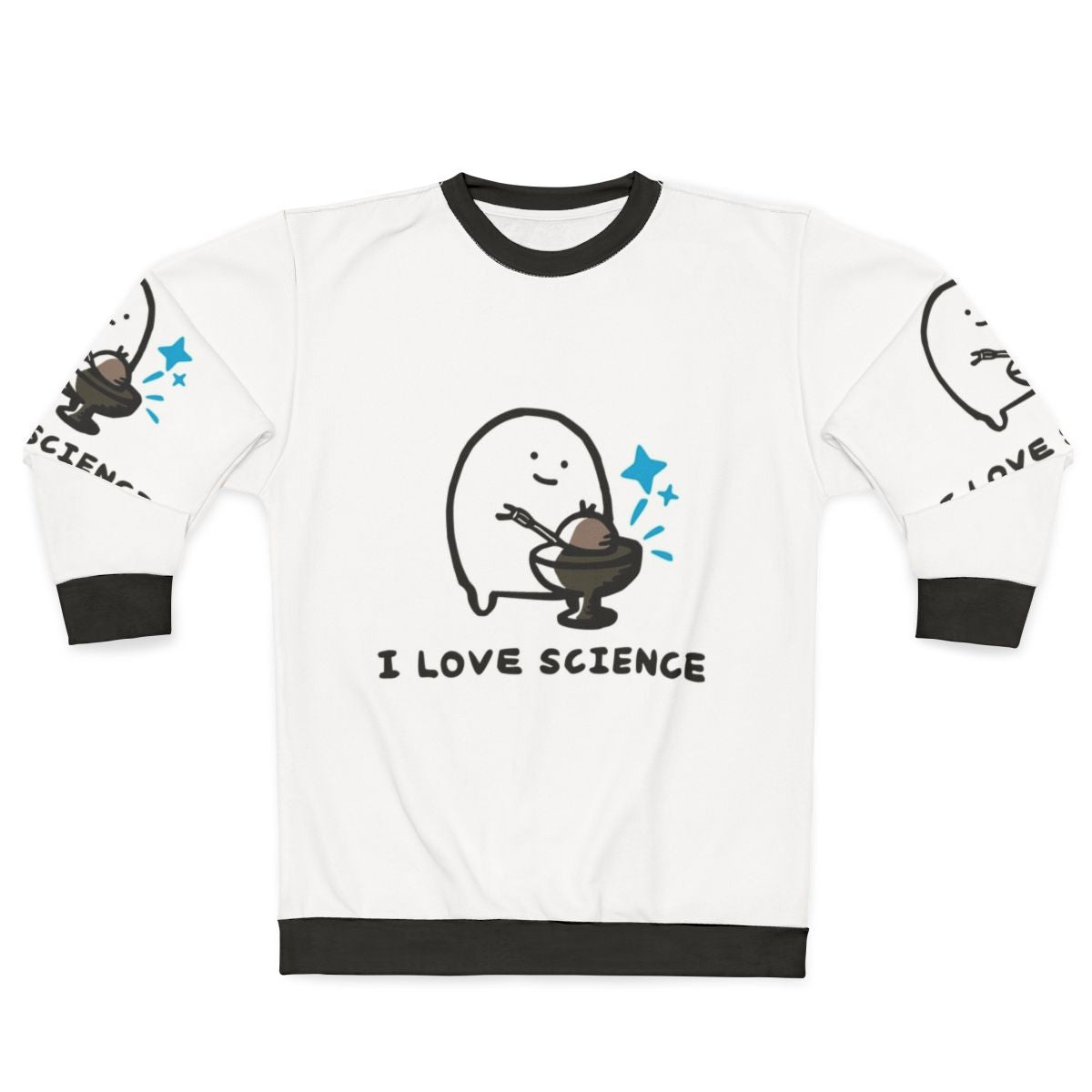 Science sweatshirt featuring the radiant glow of nuclear physics