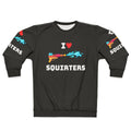 Cute squirrel lover's sweatshirt with "I Love Squirters" text