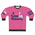 Retro I Love Unicorns Sweatshirt with Cute Unicorn Design