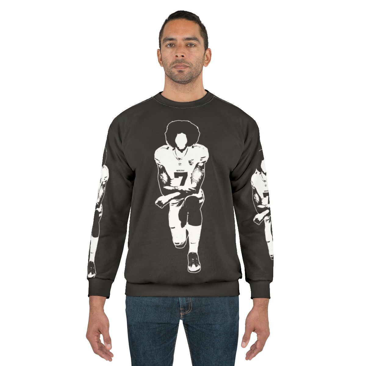 "I Stand With Kap" Activist Sweatshirt with Focus Keywords