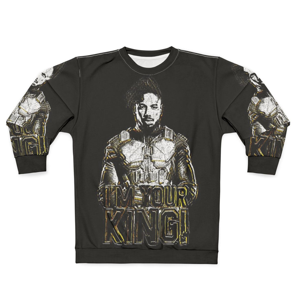 "I M Your King" Superhero Sweatshirt with Comic Book and Movie Quotes