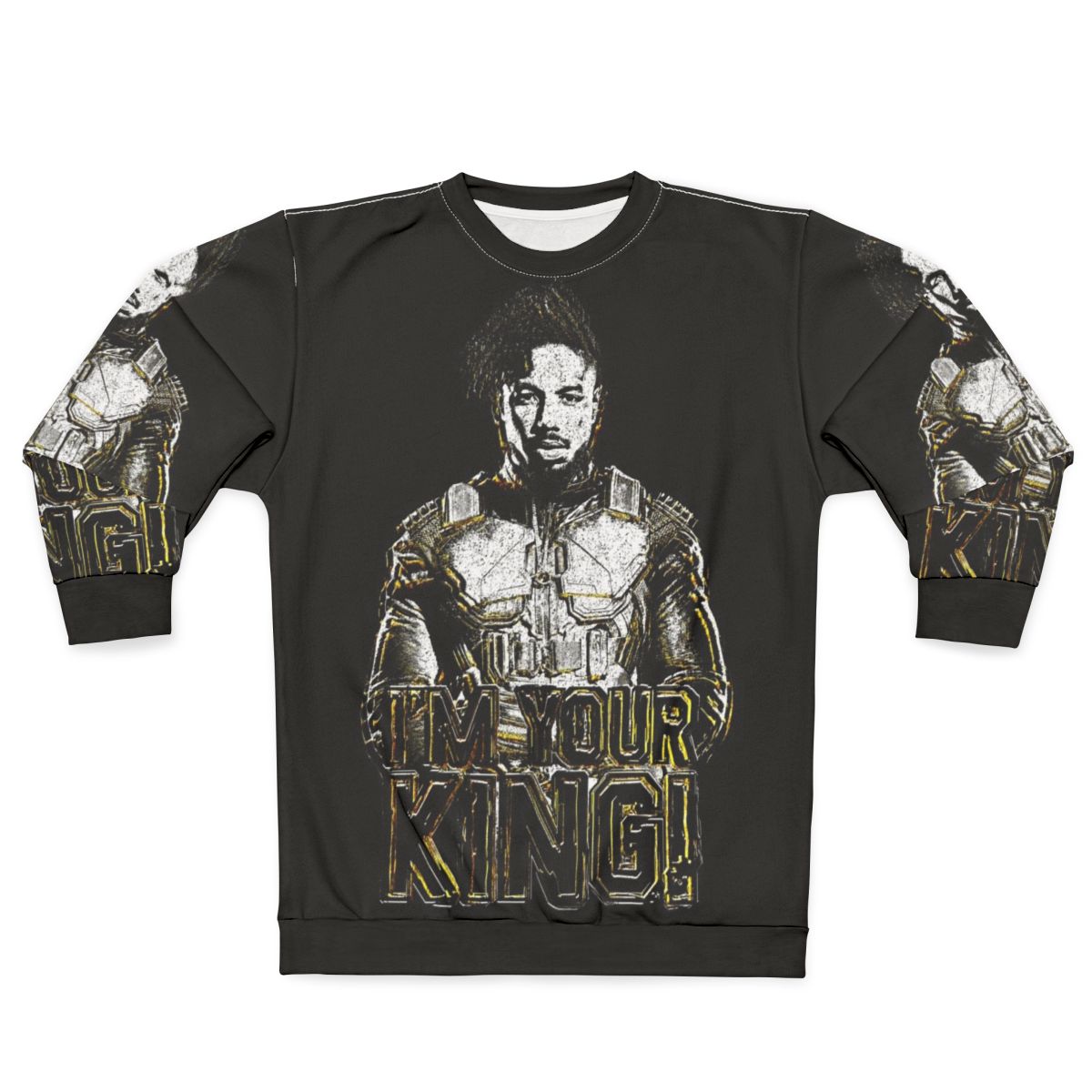 "I M Your King" Superhero Sweatshirt with Comic Book and Movie Quotes