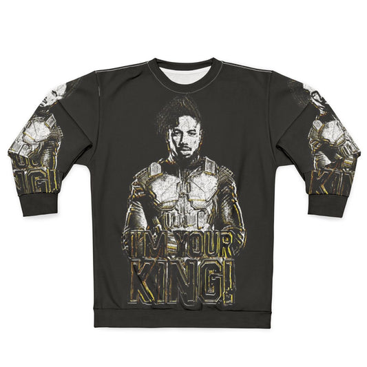 "I M Your King" Superhero Sweatshirt with Comic Book and Movie Quotes