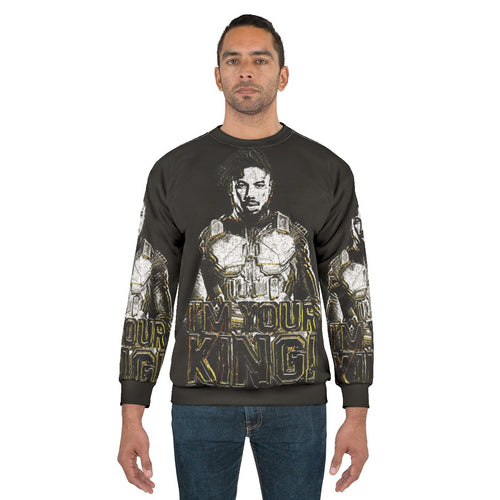 "I M Your King" Superhero Sweatshirt with Comic Book and Movie Quotes
