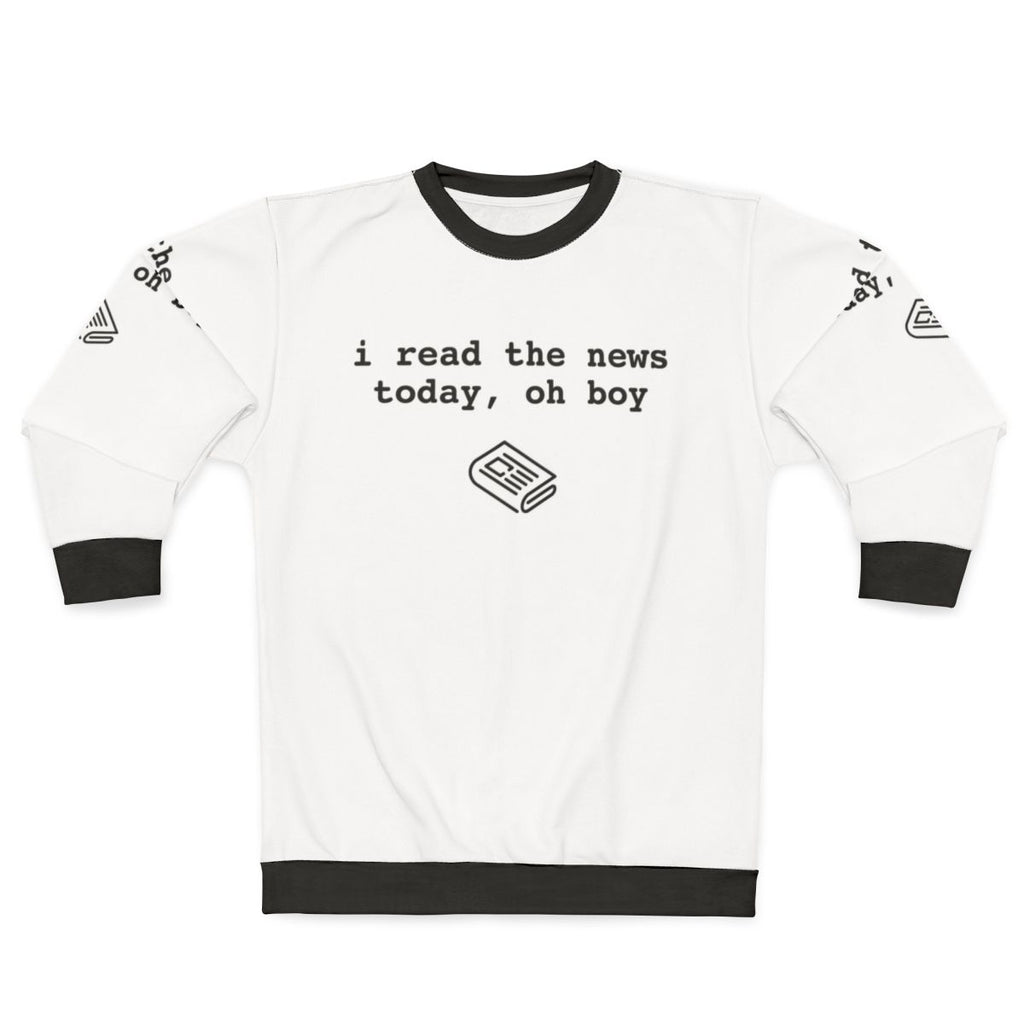 Beatles inspired "I Read The News" graphic sweatshirt