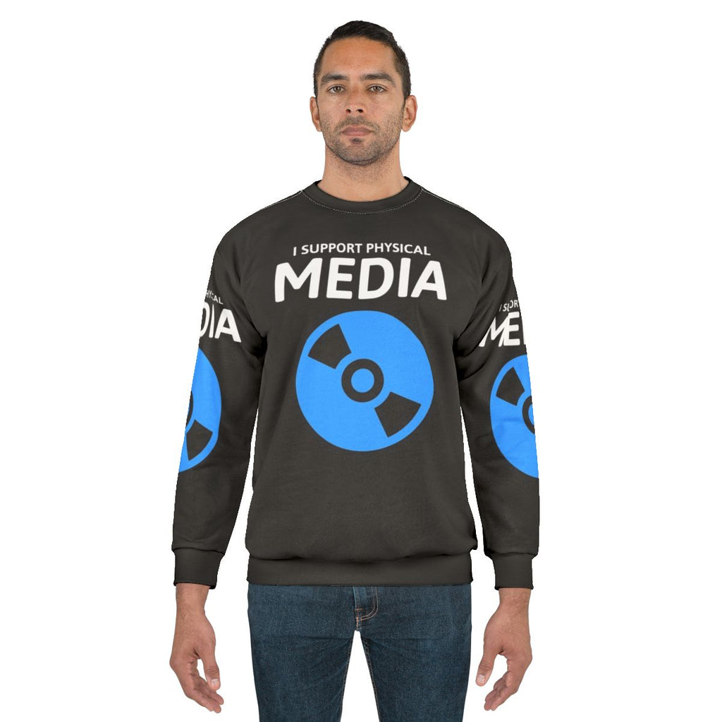 Classic Blu-Ray Disc Sweatshirt for Movie Enthusiasts