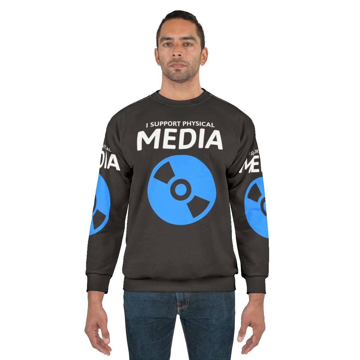 Classic Blu-Ray Disc Sweatshirt for Movie Enthusiasts