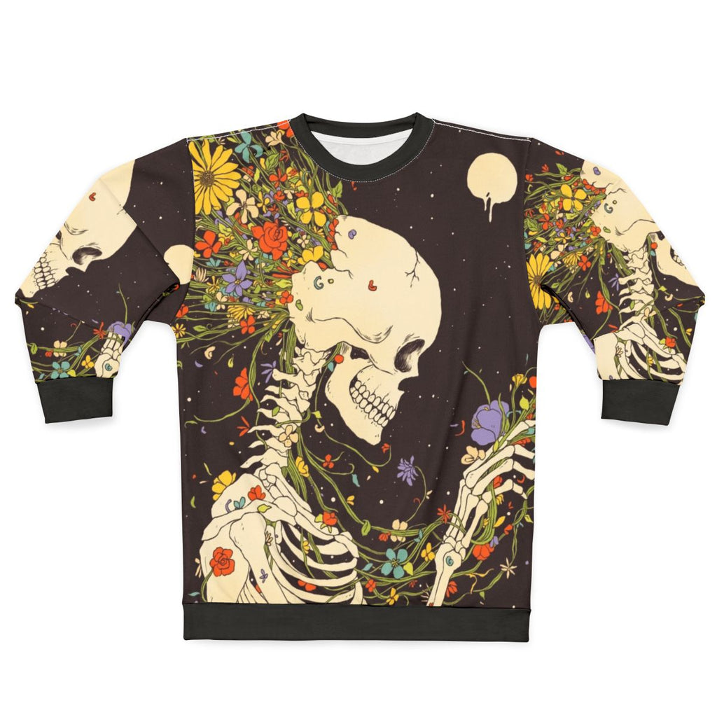 Surreal memento mori celestial nature sweatshirt design