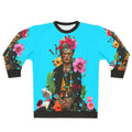 Frida Kahlo inspired sweatshirt with collage art and feminist message