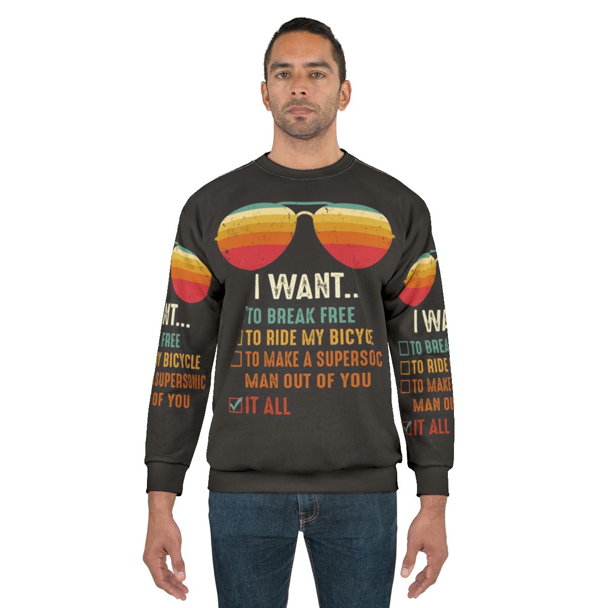 Freddie Mercury Inspired 'I Want To Break Free' Bicycle Sweatshirt