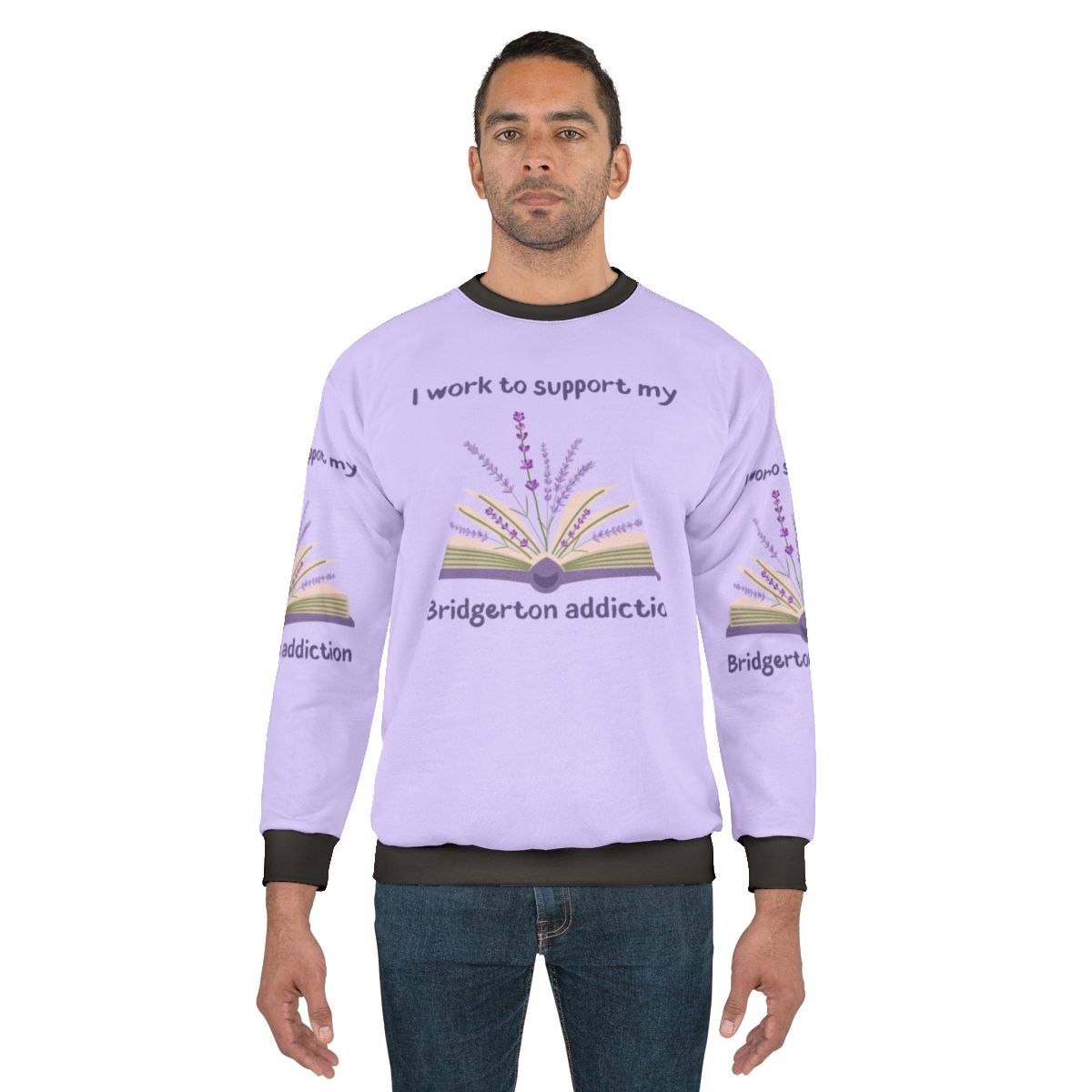 Bridgerton themed sweatshirt with floral design