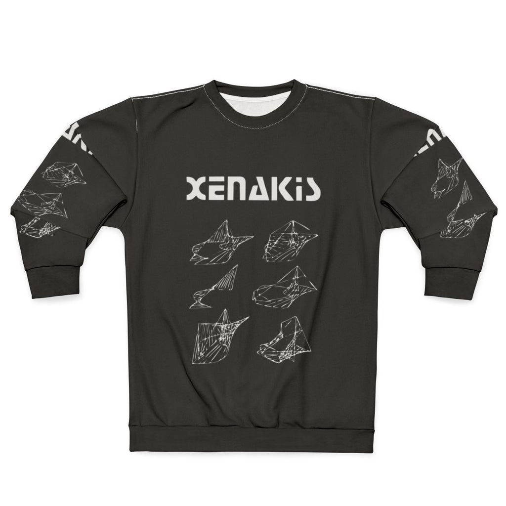 Iannis Xenakis Architecture Graphic Design Sweatshirt