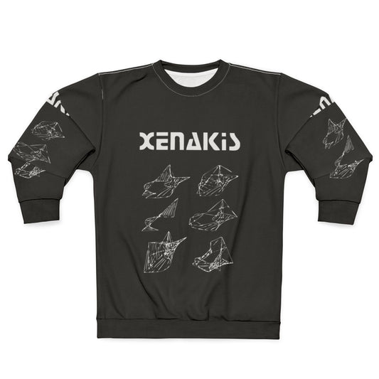 Iannis Xenakis Architecture Graphic Design Sweatshirt