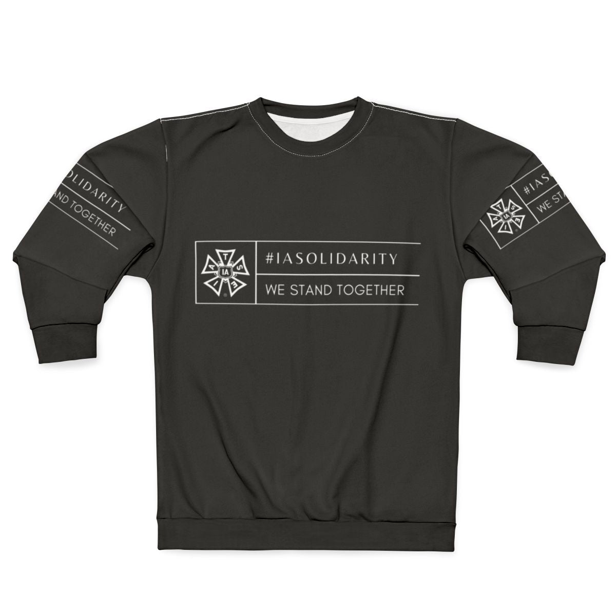 IATSE Solidarity Sweatshirt with "We Stand Together" text and logo