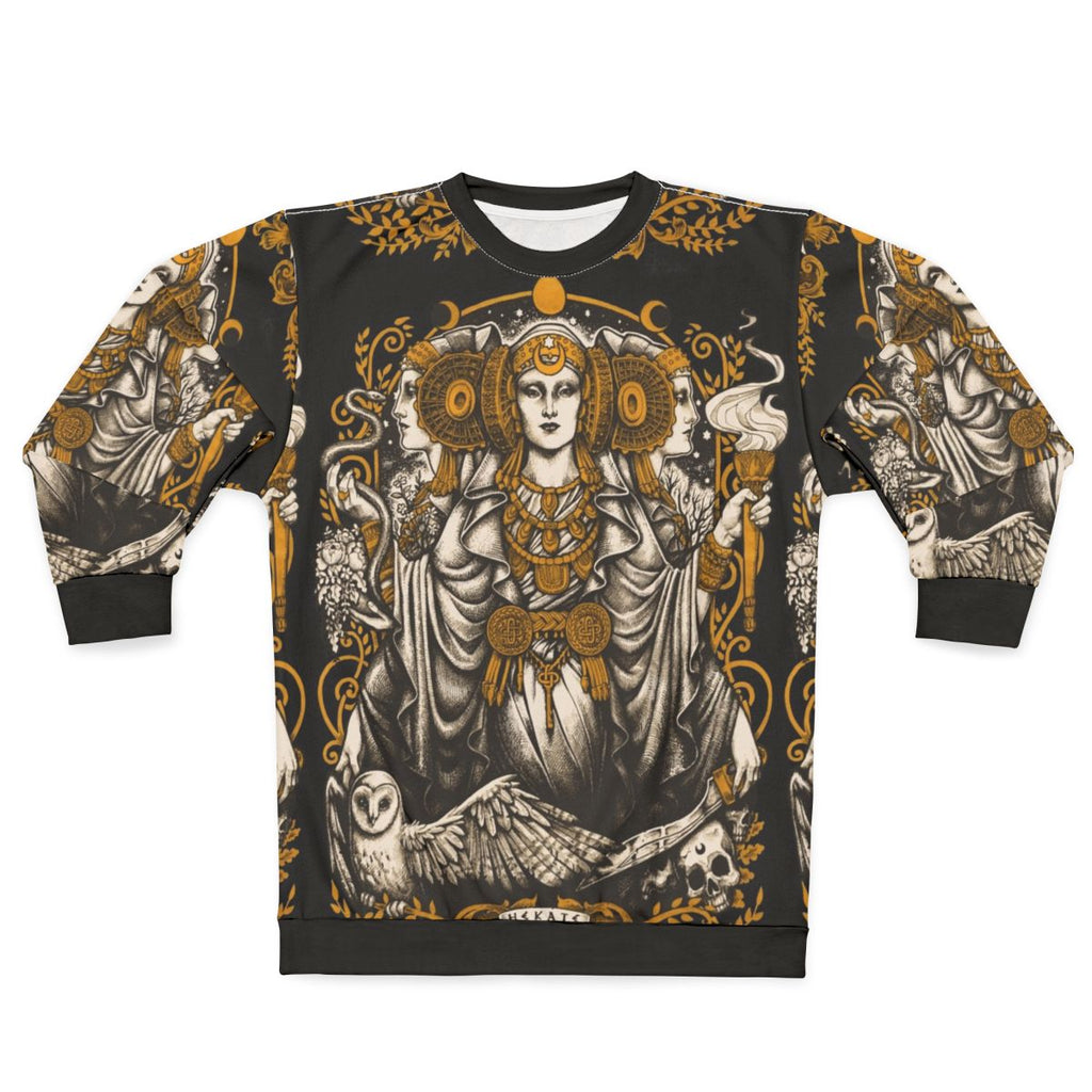 Iberian Hecate Sweatshirt with art nouveau and medusa design