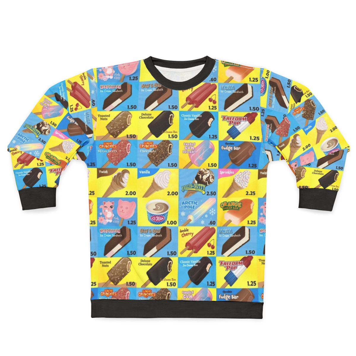 Vintage Ice Cream Truck Menu Design Sweatshirt